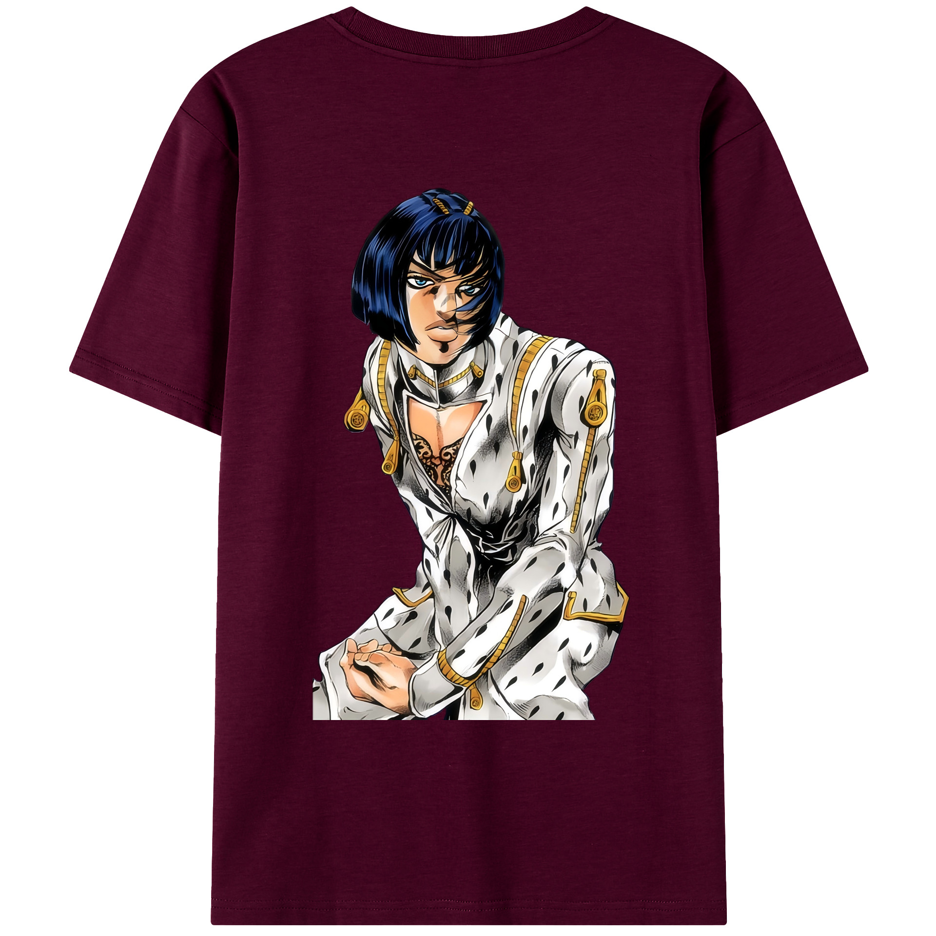 （画像用） ジョジョの奇妙な冒険 ブローノ?ブチャラティ JoJo's Bizarre Adventure Bruno Bucciarati レディース半袖Tシャツ(バックプリント)
